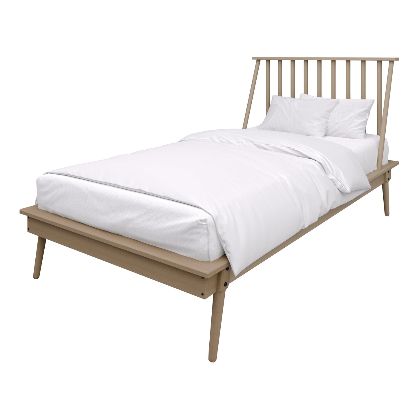 Vintage Wooden Platform Bed