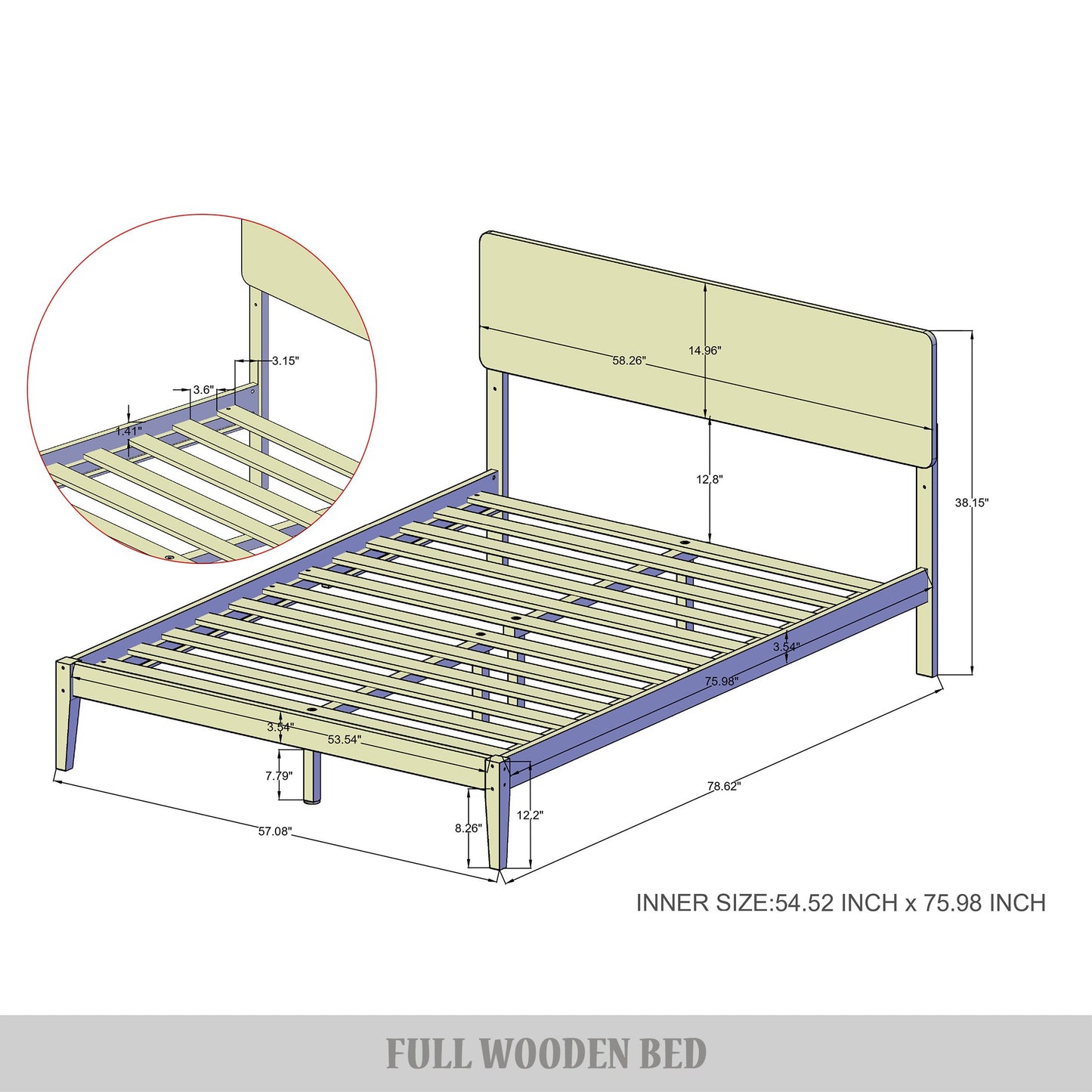 Minimalist Wooden Bed