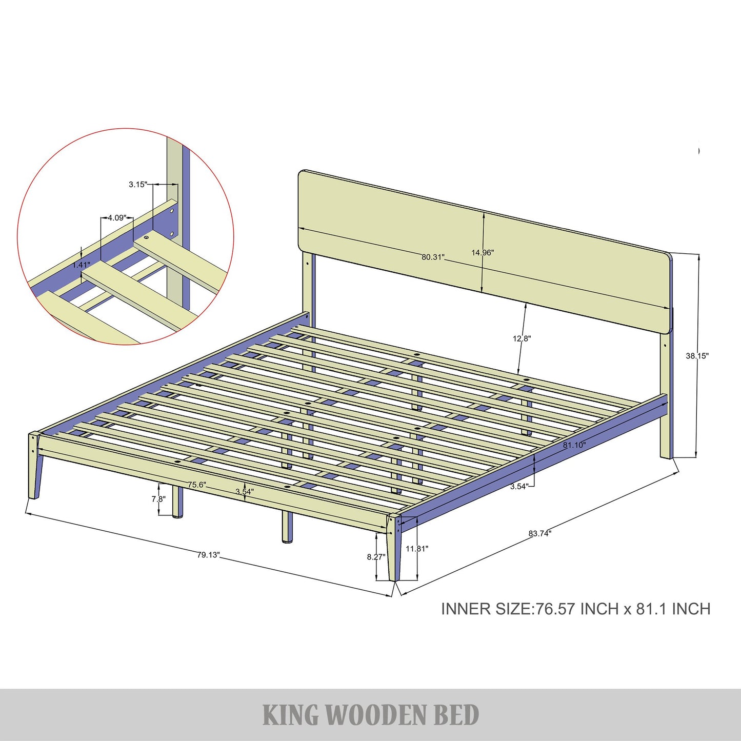 Minimalist Wooden Bed