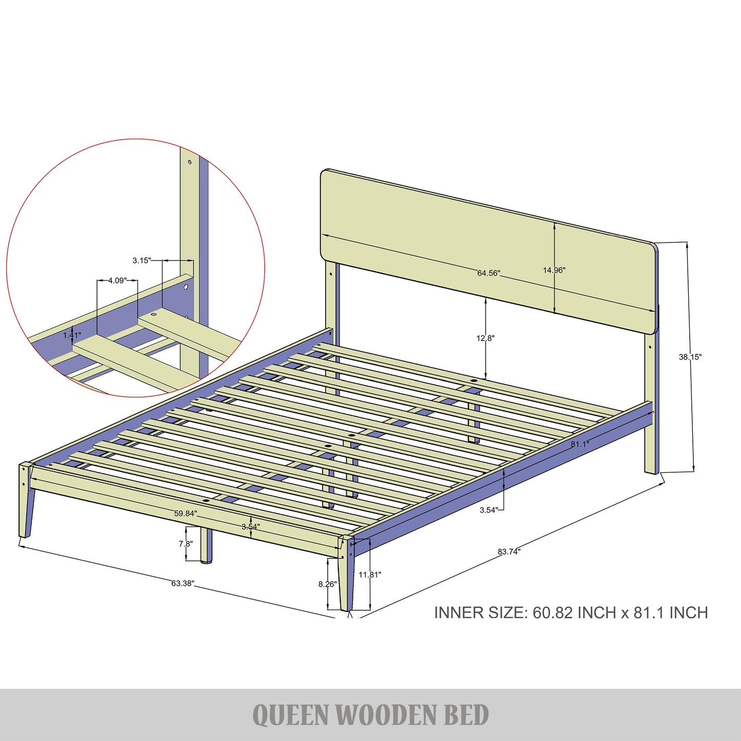 Minimalist Wooden Bed