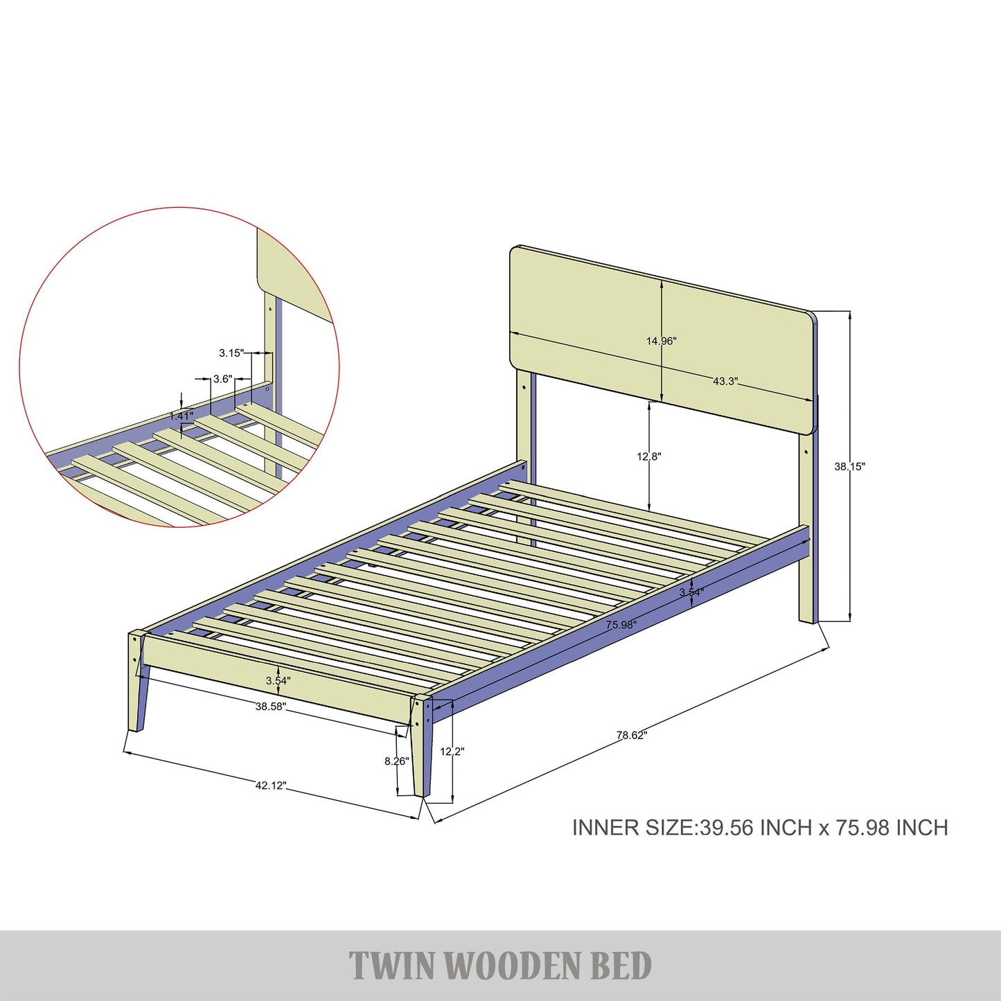 Minimalist Wooden Bed