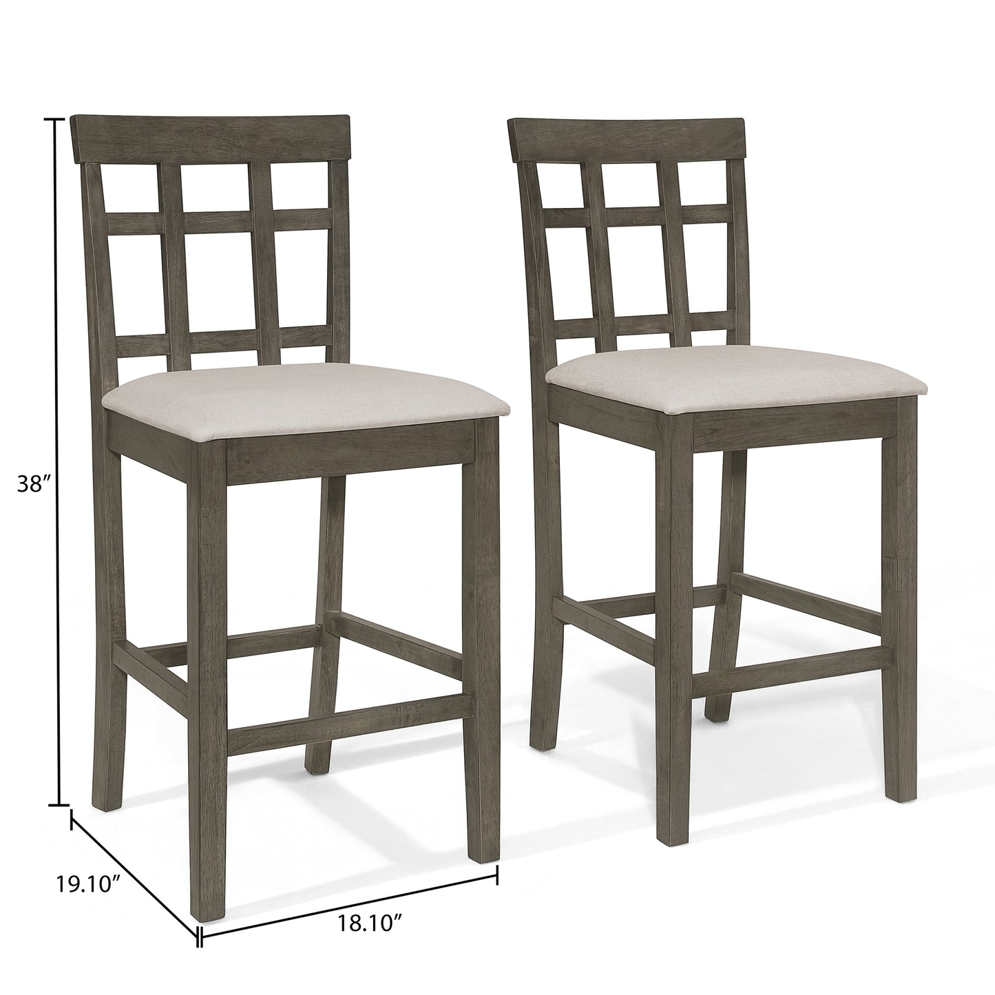 Simple Rustic Counter Height Dining Chairs (Set of 4)