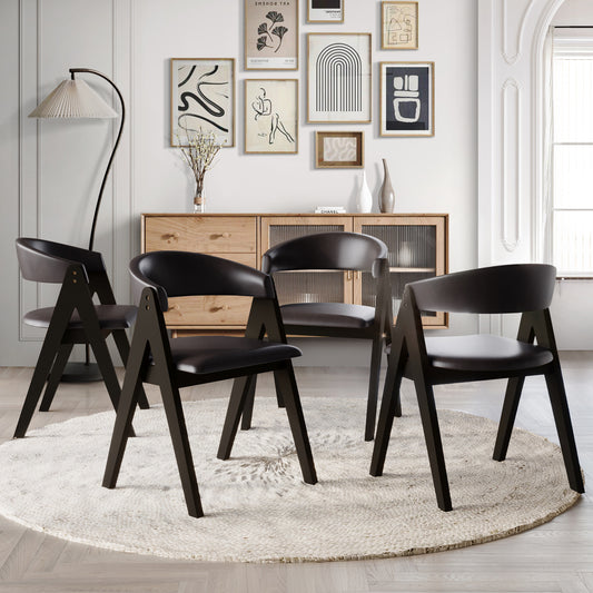 Transitional V-shaped Dining Chairs (Set of 4)