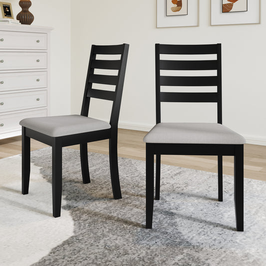 Simple Timeless Wooden Dining Chairs (Set of 2) - N/A