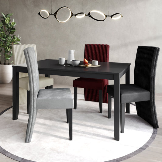 Mateo Mid-Century Modern Elegance 5-Piece Dining Set