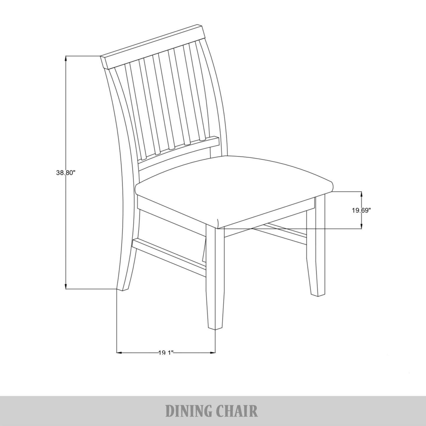 Classic 2 Pieces Dining Chairs