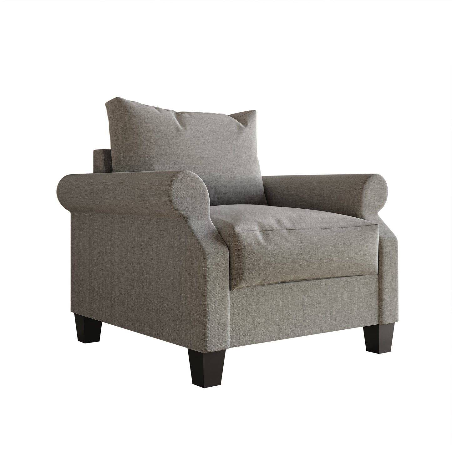 Classic Linen Upholstered Arm Chair