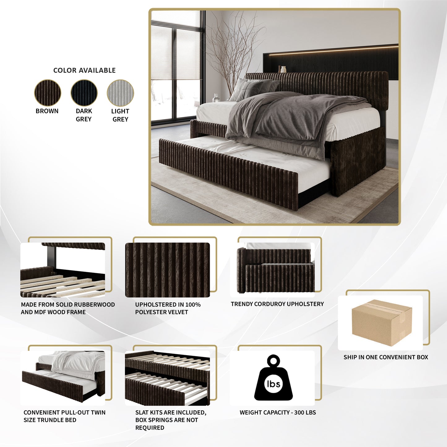 Vita Twin Daybed with Trundle