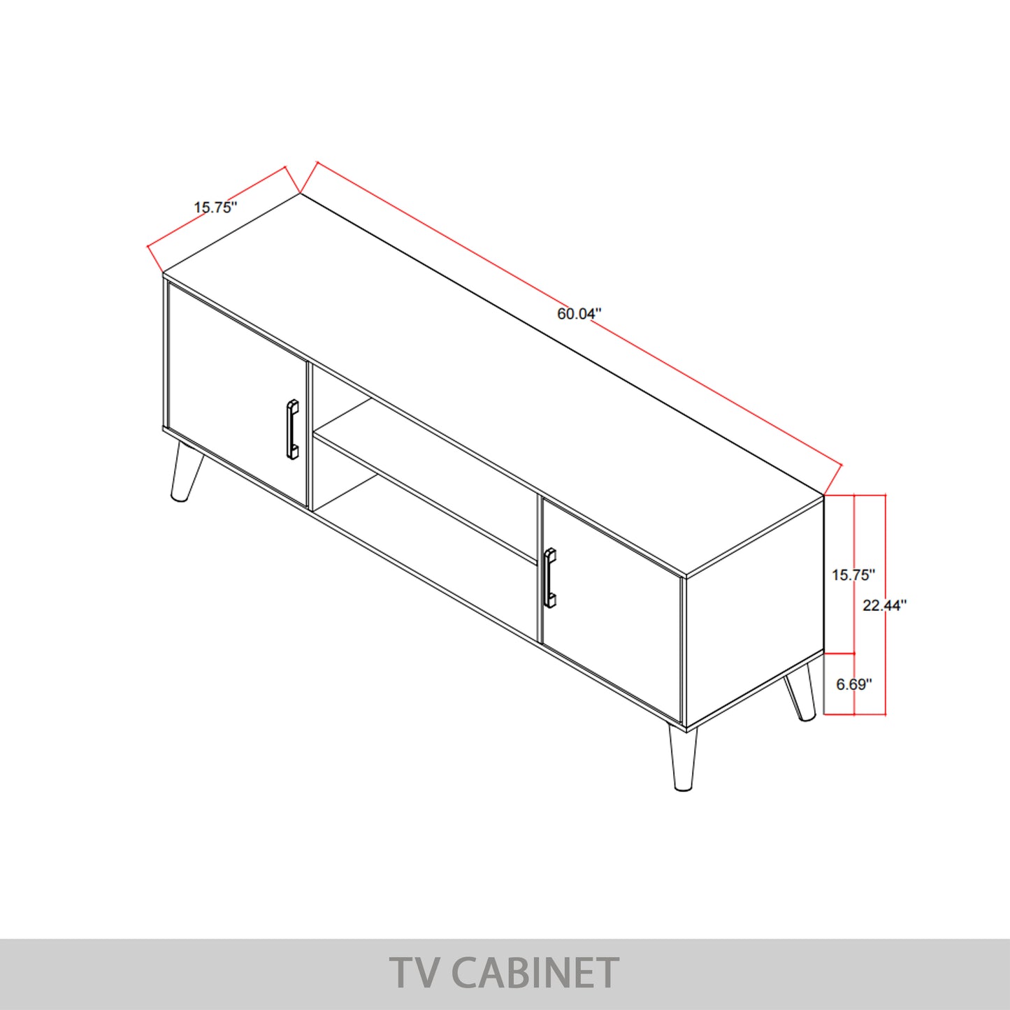 Classic 60-Inch TV Stand Console