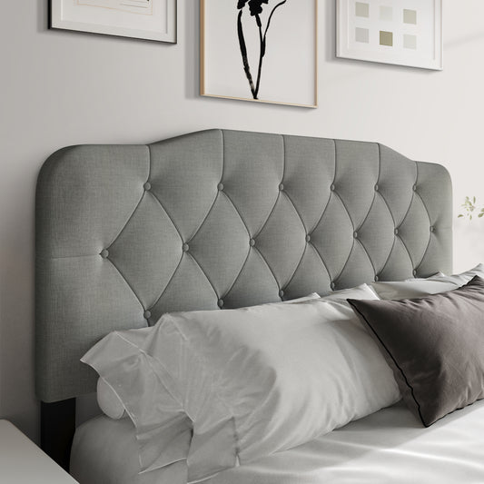 Elegant Button-Tufted Upholstered Headboard