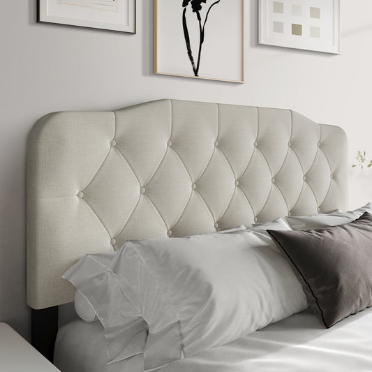 Elegant Button-Tufted Upholstered Headboard