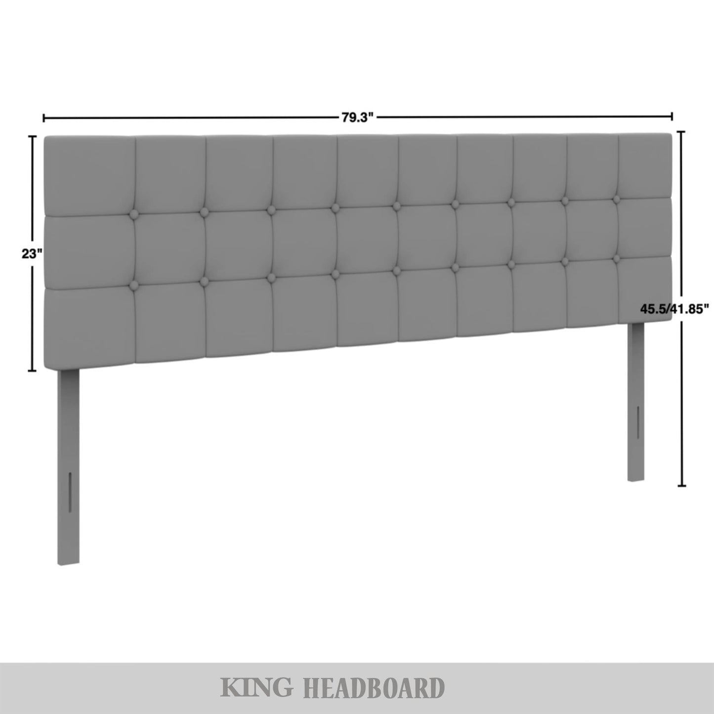 Classic Button-Tufted Rectangle Upholstered Headboard