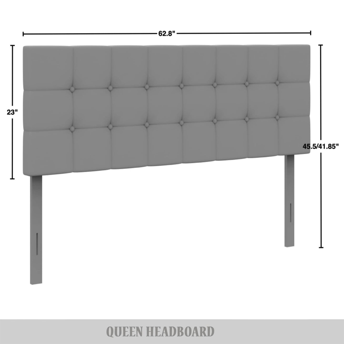 Classic Button-Tufted Rectangle Upholstered Headboard