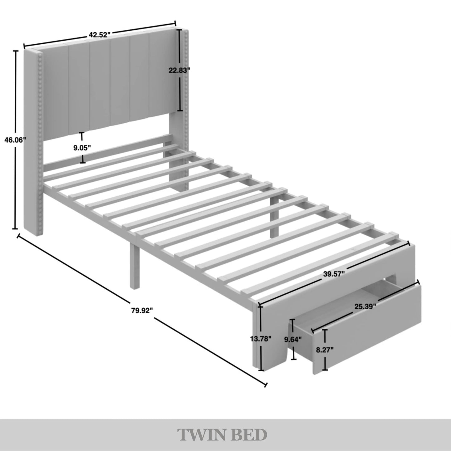 Velvet Wingback Tufted Upholstered Platform Storage Bed