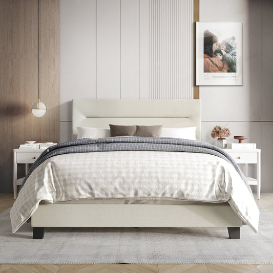 Emery Clean Linen Upholstered Bed