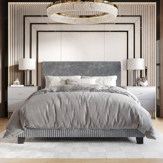 Elegant and Chic Velvet Upholstered Bed