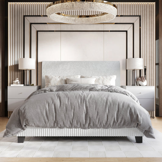 Elegant and Chic Velvet Upholstered Bed