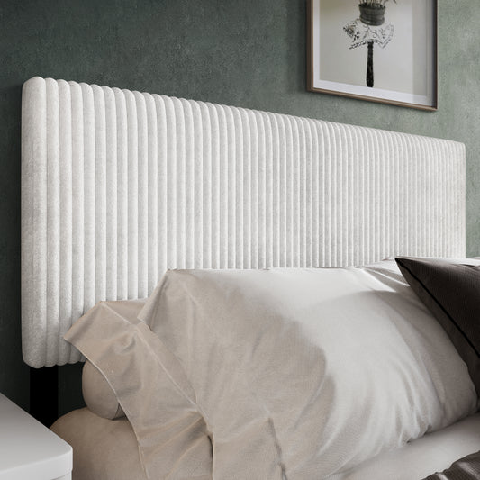 Modern Upholstered Pleated Velvet Headboard