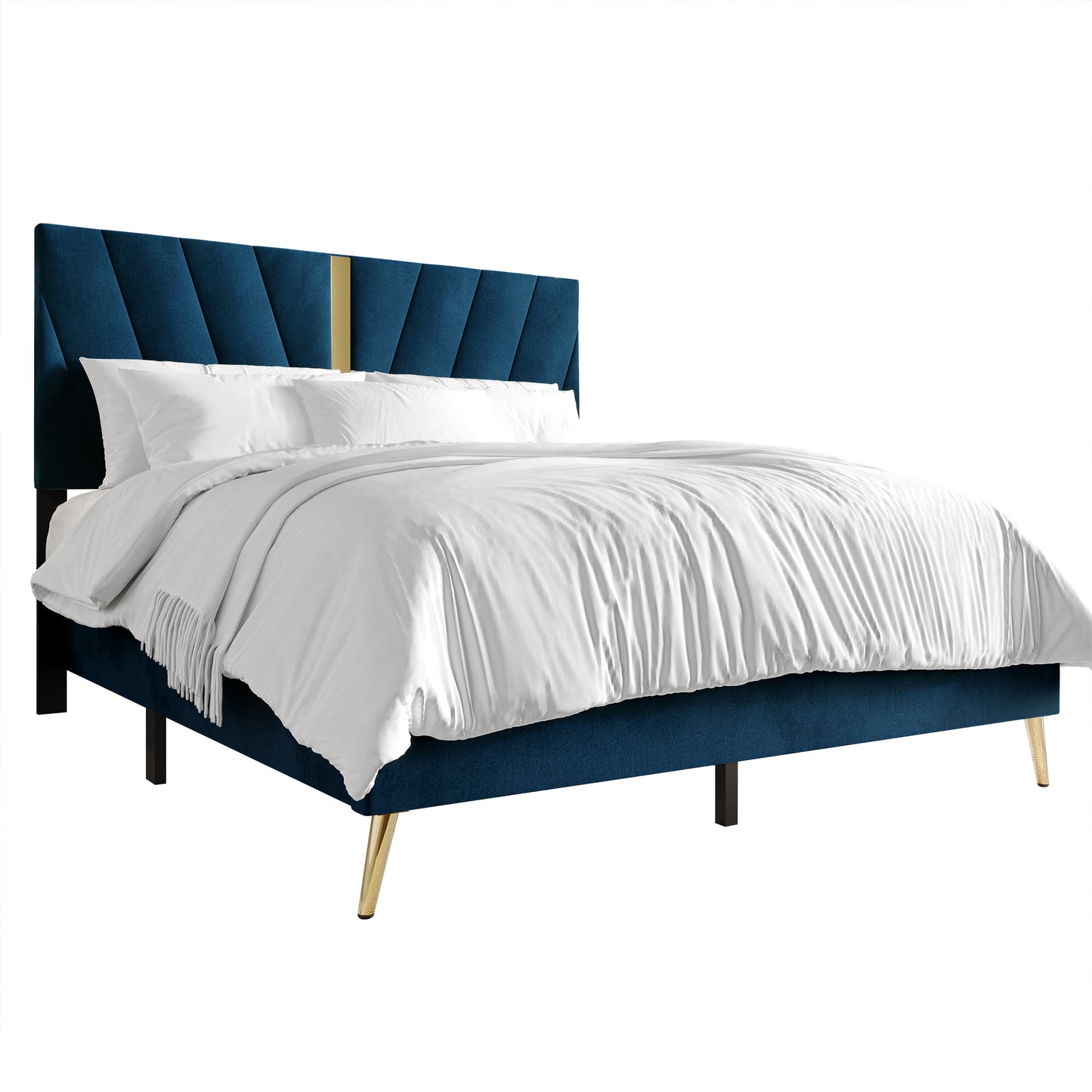 Luxurious Velvet Upholstered Bed