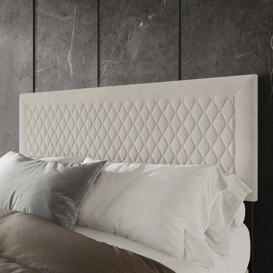 Transitional Velvet Upholstered Headboard