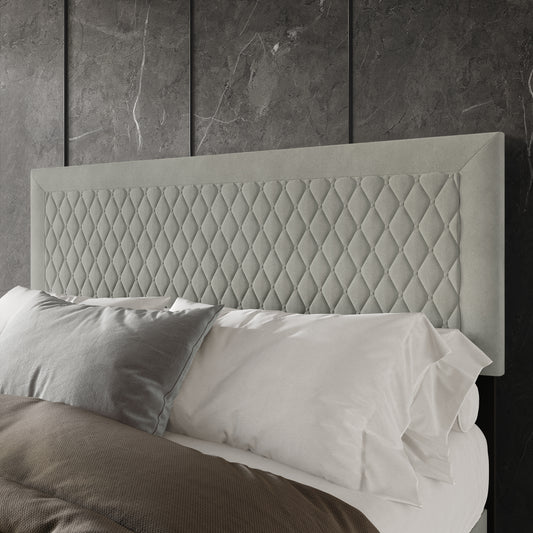 Transitional Velvet Upholstered Headboard