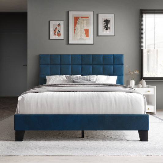 Simply Velvet Platform Bed