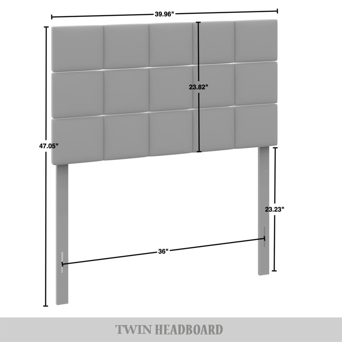 Square Stitching Velvet Upholstered Headboard