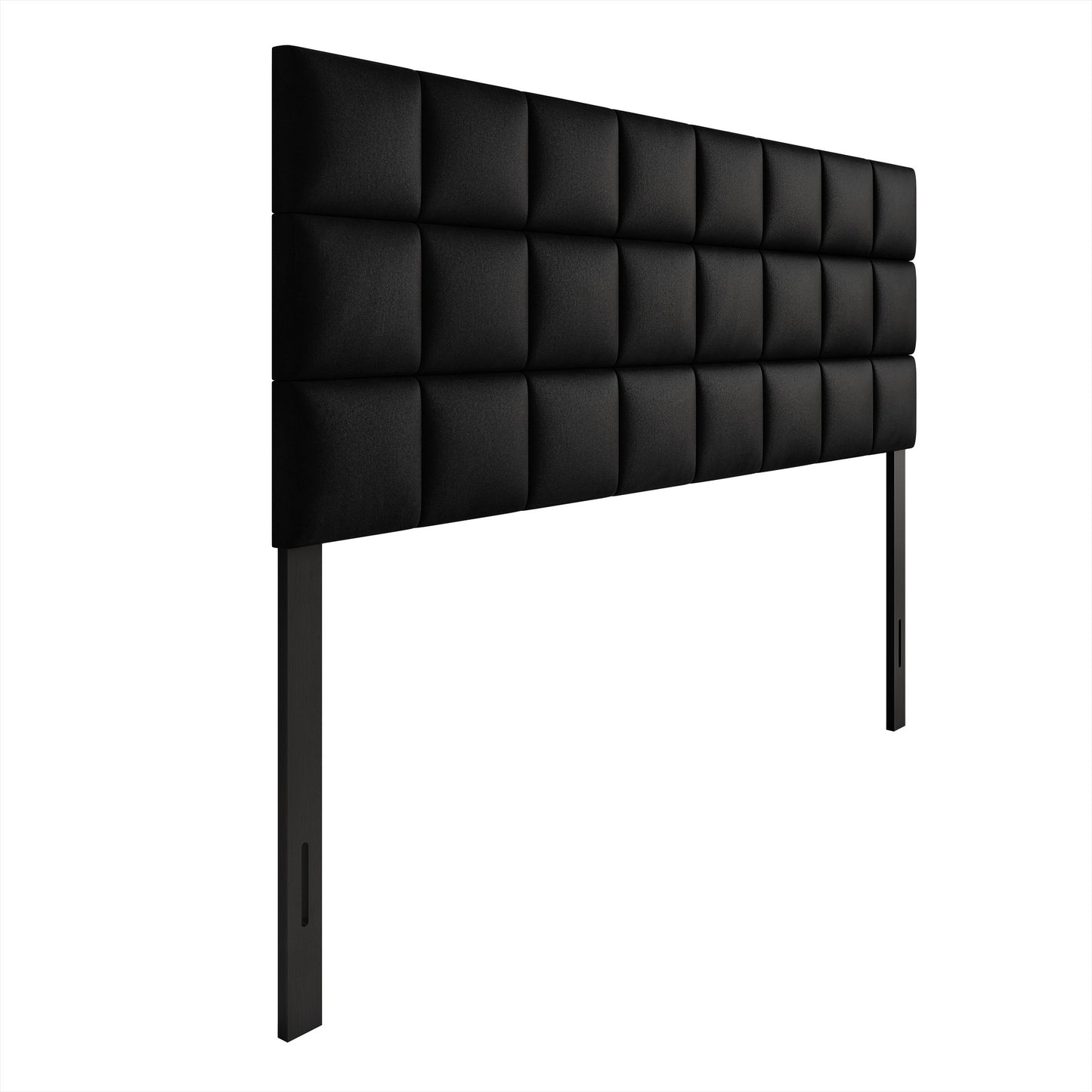 Square Stitching Velvet Upholstered Headboard