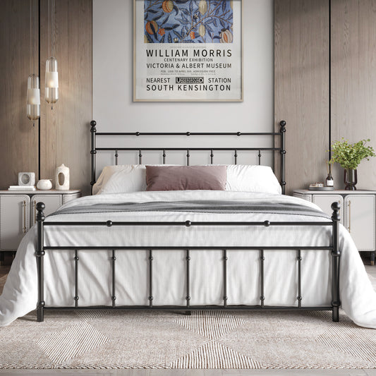 Victoria Style Metal Platform Bed