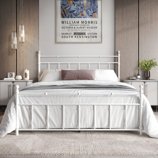 Victoria Style Metal Platform Bed