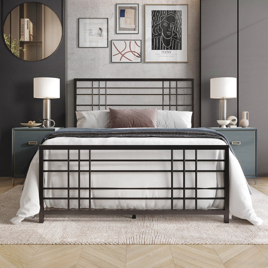 Simple Clean-lined Metal Bed