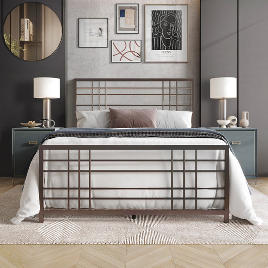 Simple Clean-lined Metal Bed