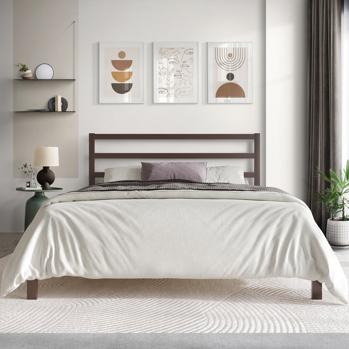 Simple Classic Metal Platform Bed