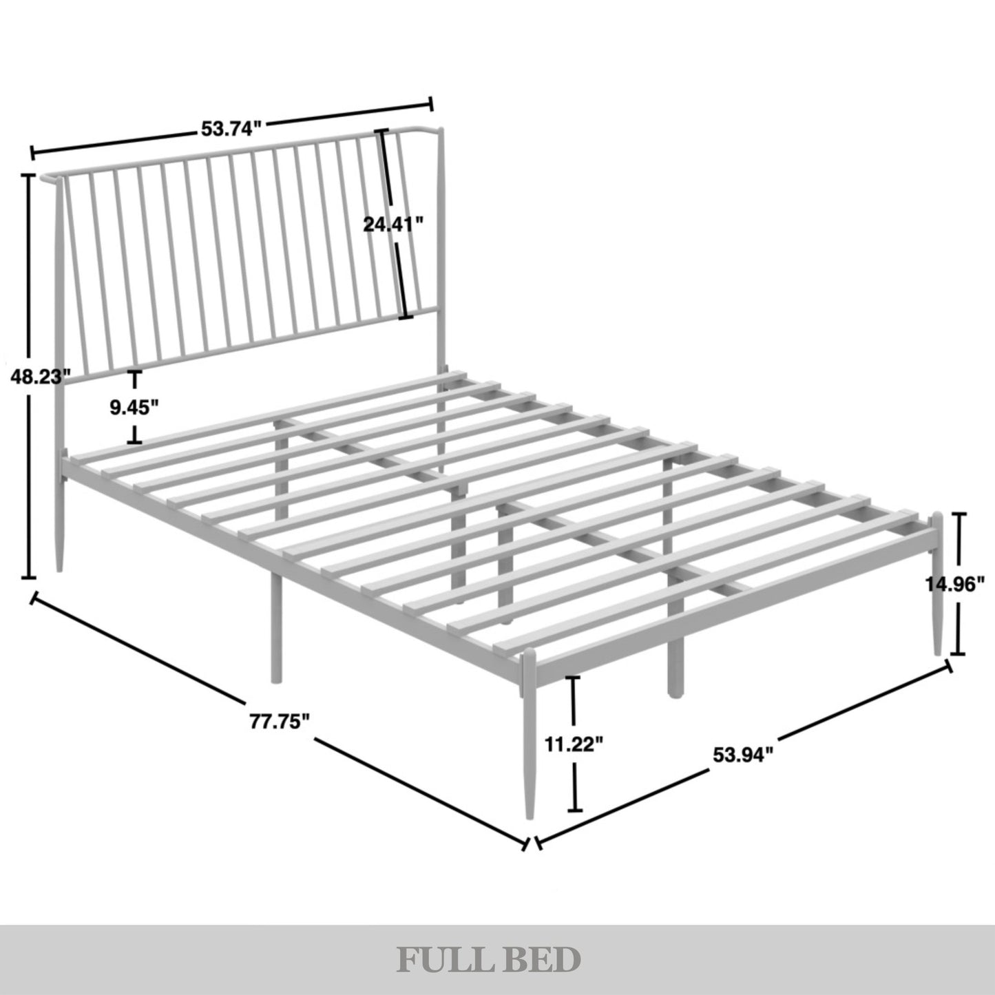 Elegance Metal Platform Bed