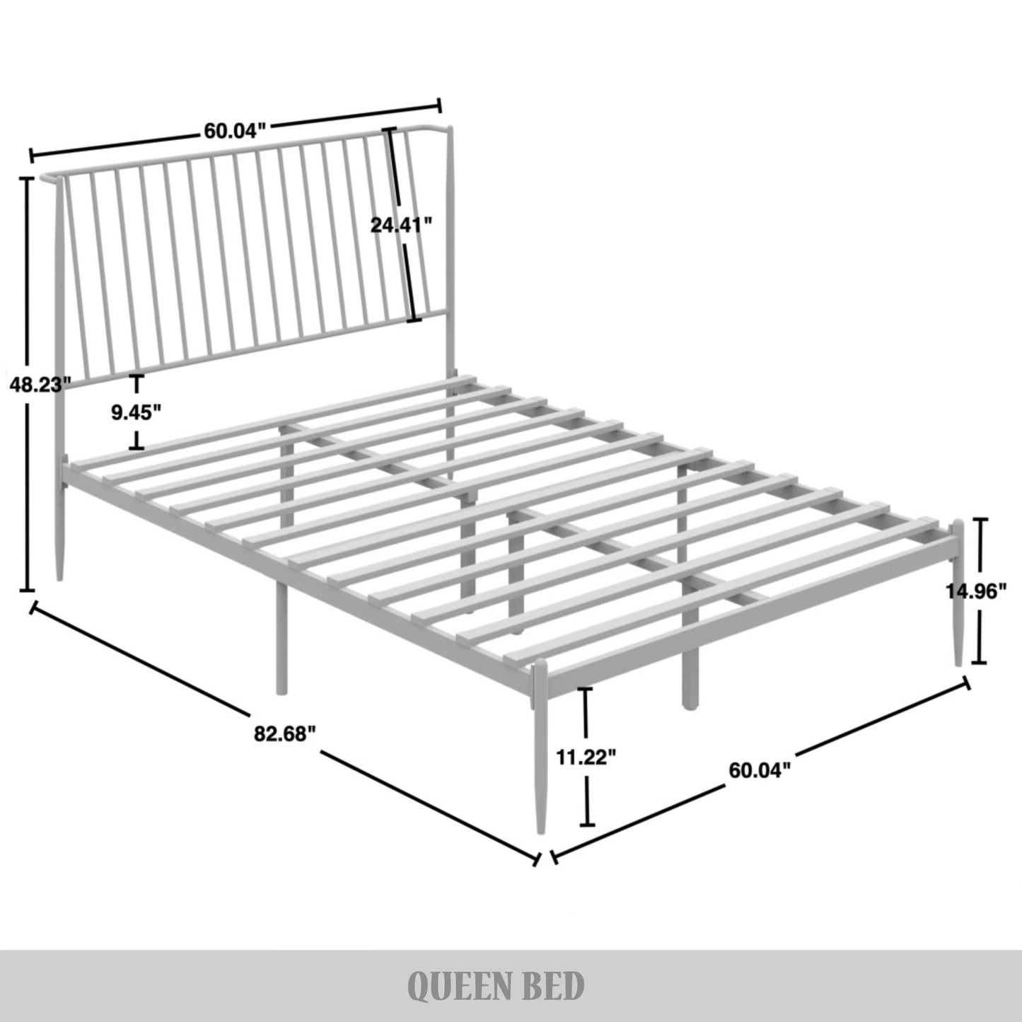 Elegance Metal Platform Bed