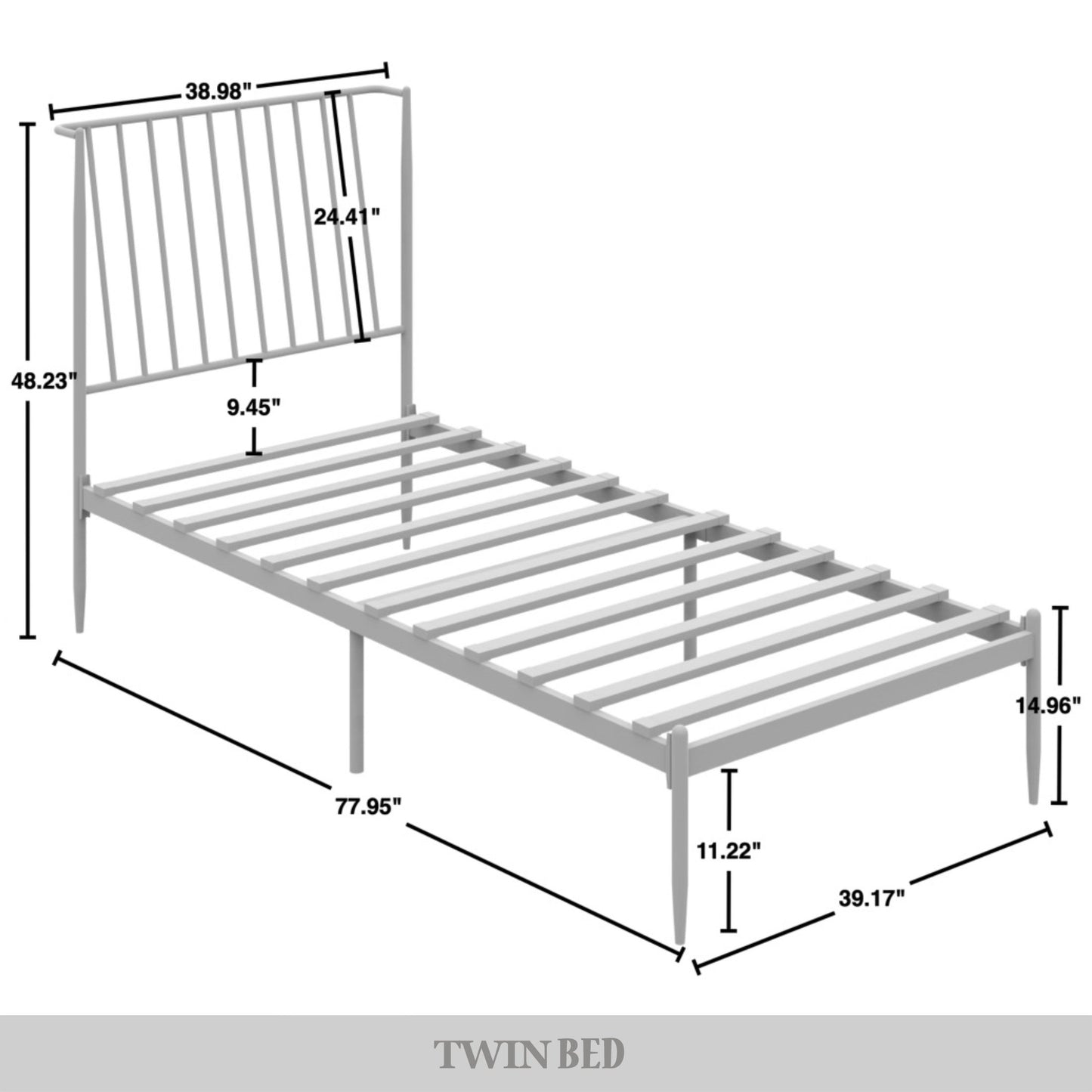 Elegance Metal Platform Bed