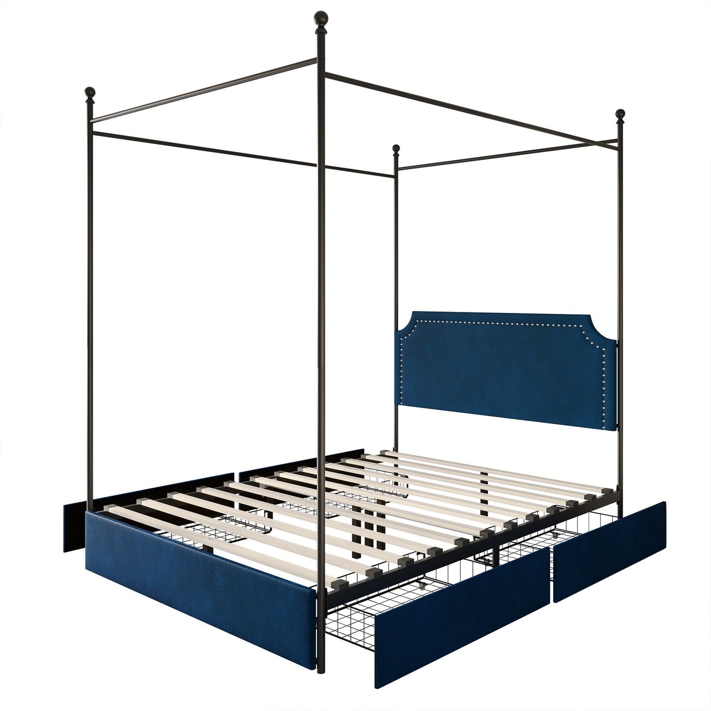 Laurien Chic Metal Canopy Bed