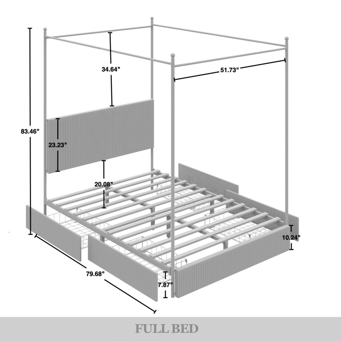 Lauriel Metal Canopy Bed