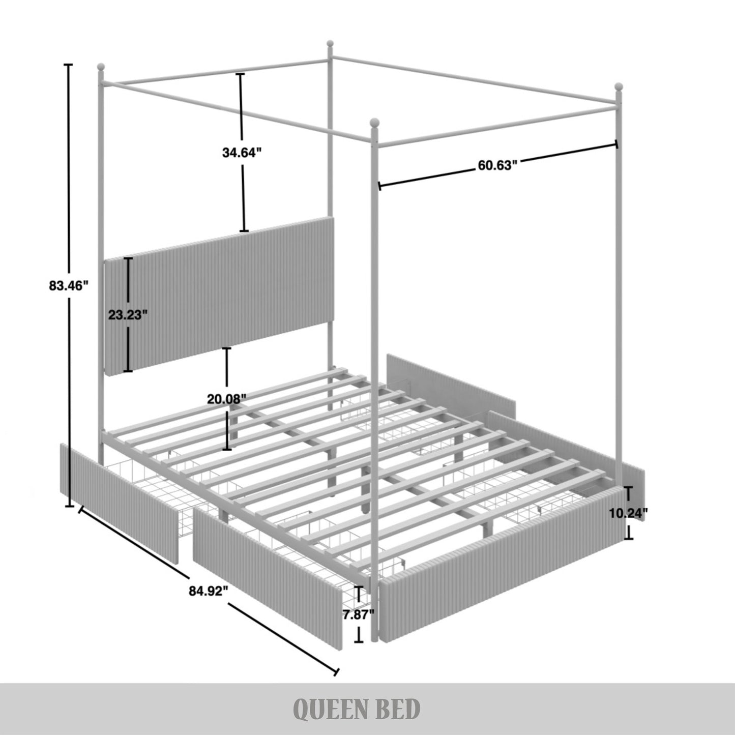 Lauriel Metal Canopy Bed